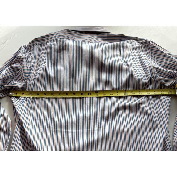 Polo Ralph Lauren Mens Regent Custom Fit Long Sleeve Striped Shirt Sz 16 34/35 - Picture 7 of 9